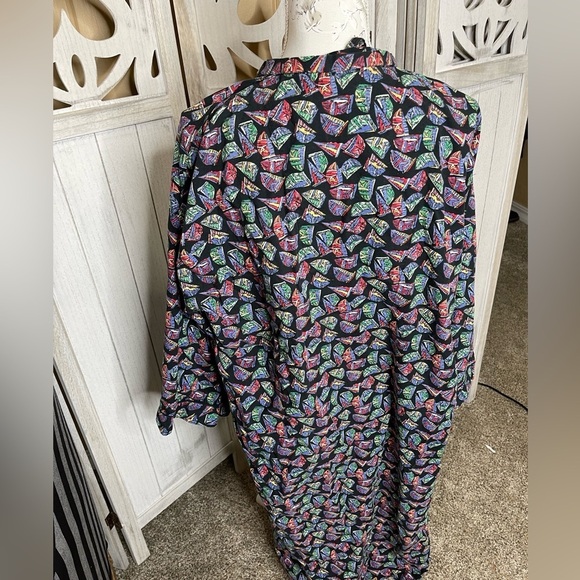 Vintage Cotton Nautical Sailboat Robe Sailing 80’s One Size Multicolor - Picture 3 of 4